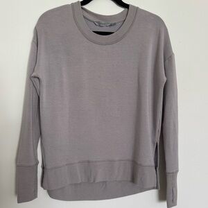 Athleta Coaster Luxe Crewneck Sweatshirt Light Purple Super Soft Oversized XS